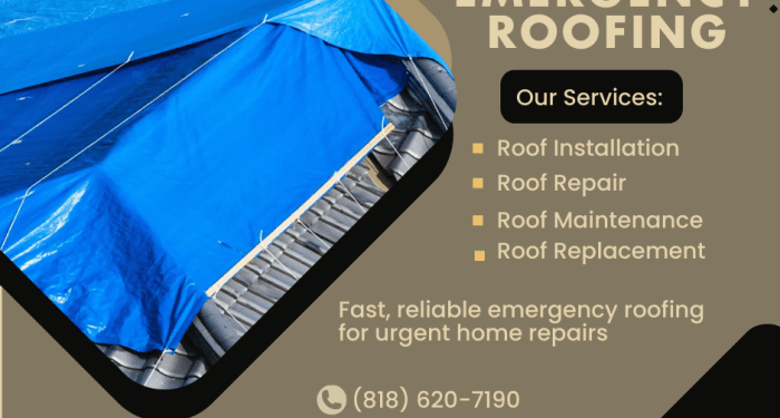 Roofing emergency call services